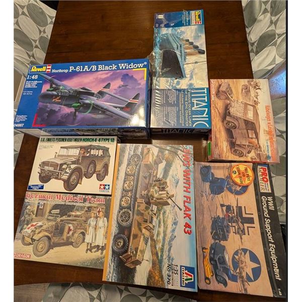 Various Unopened Model Kits - 16 pieces