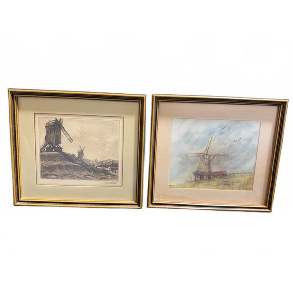 Framed Windmill Artworks: Williams and Geerten