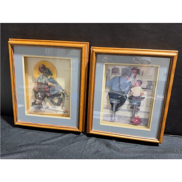 Framed Norman Rockwell 3D Art Prints