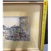 Image 6 : Framed Watercolour Street Scene Signed E. Parcel