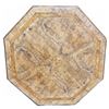 Image 3 : Octagonal Burled Wood Pedestal Table with Carved Base