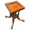 Image 4 : Octagonal Burled Wood Pedestal Table with Carved Base