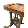 Image 6 : Octagonal Burled Wood Pedestal Table with Carved Base