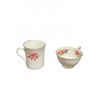 Image 11 : Bone China Tea Cups, Plates, Chokin Art, and Carved Cutlery Set