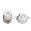 Image 12 : Bone China Tea Cups, Plates, Chokin Art, and Carved Cutlery Set