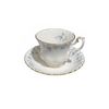 Image 15 : Bone China Tea Cups, Plates, Chokin Art, and Carved Cutlery Set