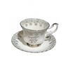 Image 17 : Bone China Tea Cups, Plates, Chokin Art, and Carved Cutlery Set