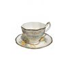 Image 2 : Bone China Tea Cups, Plates, Chokin Art, and Carved Cutlery Set