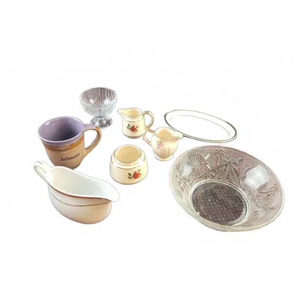 Tableware Including Sadler, Life@Home, Glass Bowl and Mug