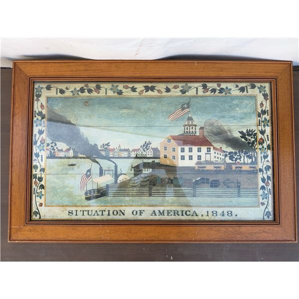 Framed Print 'Situation of America 1848'