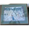 Image 1 : Framed Print of 19th Century Social Gathering, 31x23 Inches