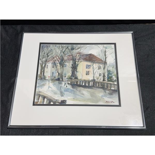 Framed Watercolour Painting Signed, 18x16 Inches with Frame