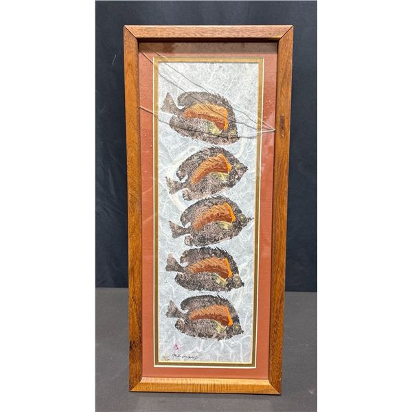 Framed Gyotaku Fish Print Artwork by Mike Mansfield