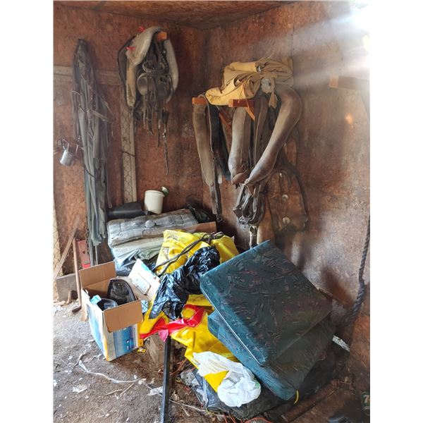 Assortment of horse tack & other items