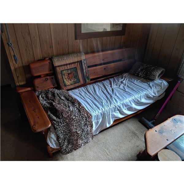 wooden living room set - 8pcs