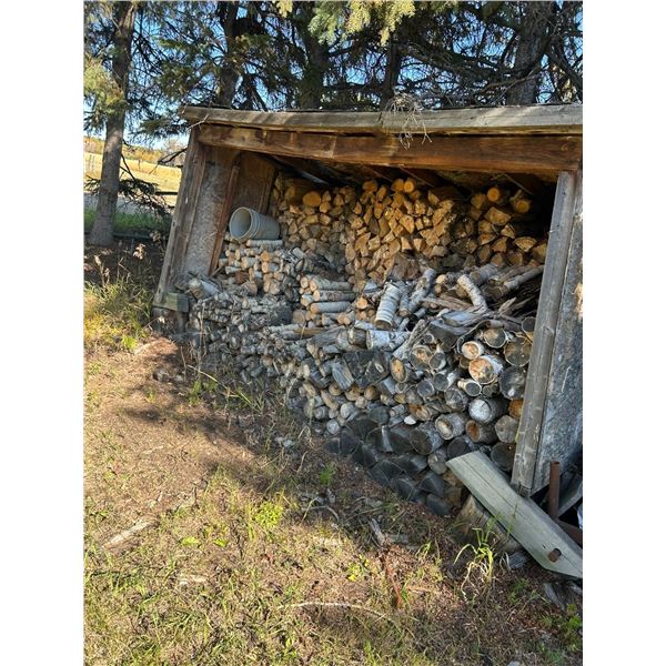 Firewood with shed