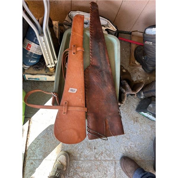 2 leather gun scabbards