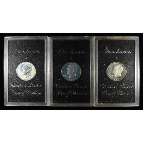 (3) 1972 EISENHOWER PROOF DOLLARS