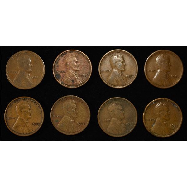 8 NICE EARLY SEMIKEY WHEAT CENTS