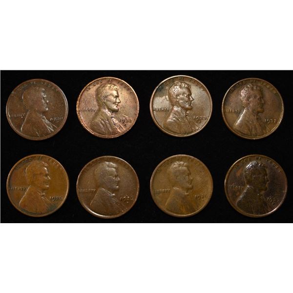 8 NICE EARLY SEMIKEY WHEAT CENTS