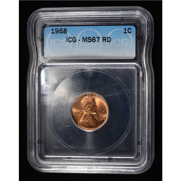 1958 WHEAT CENT ICG MS67 RD