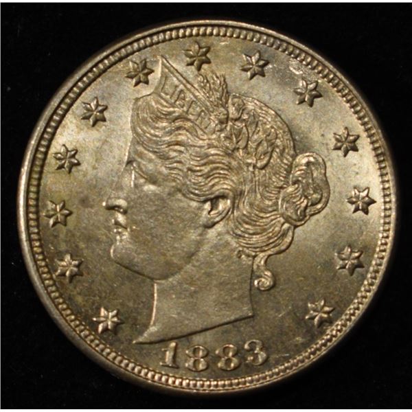 1883 NO CENTS LIBERTY NICKEL GEM BU