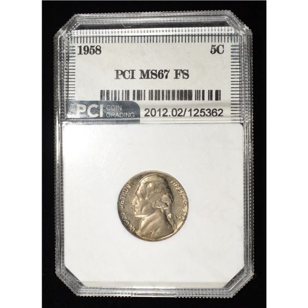1958 JEFFERSON NICKEL PCI SUPERB GEM BU FS