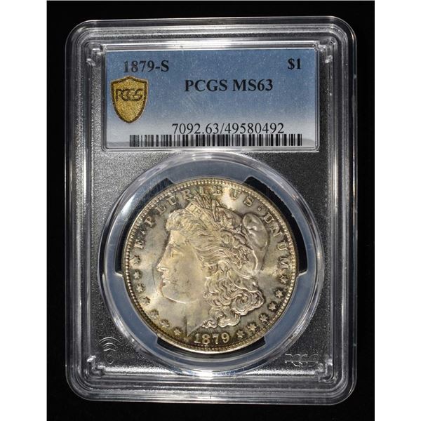 1879-S MORGAN DOLLAR PCGS MS63