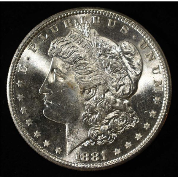 1881-S MORGAN DOLLAR GEM BU