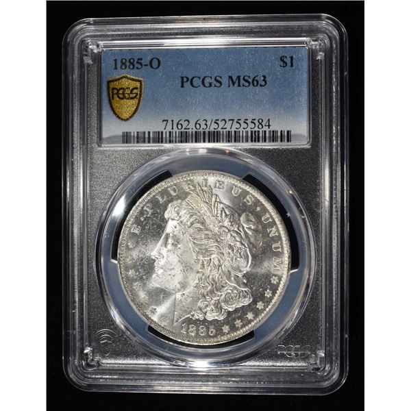 1885-O MORGAN DOLLAR PCGS MS63