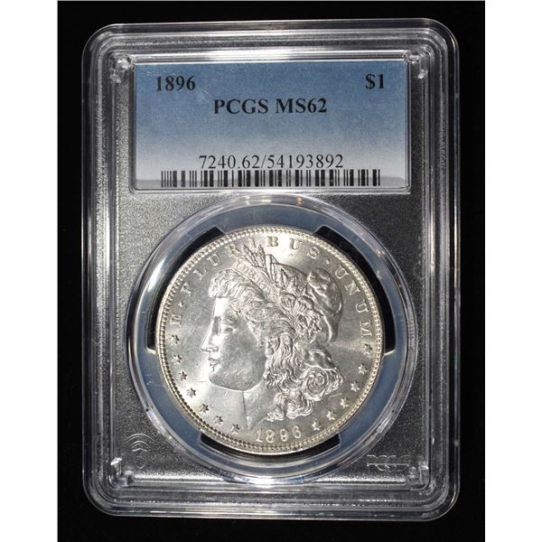 1896 MORGAN DOLLAR PCGS MS62