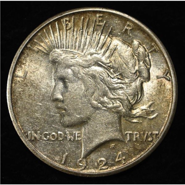 1924-S PEACE DOLLAR CH AU