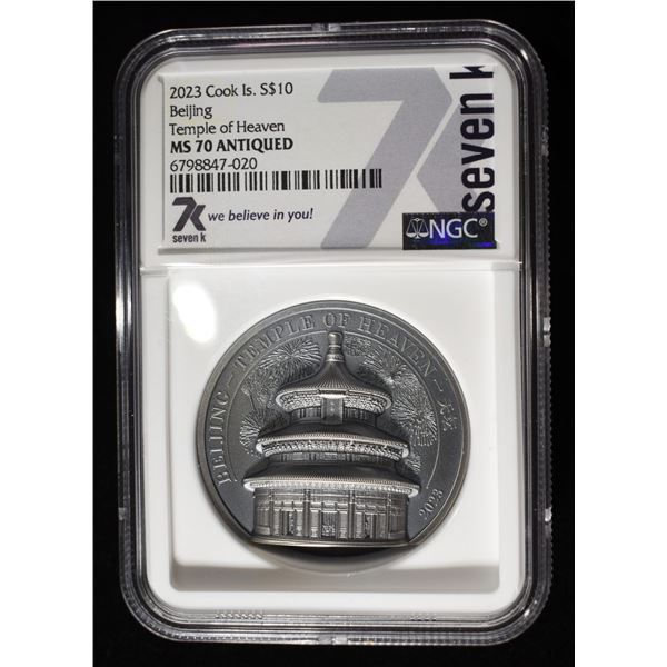2023 COOK ISLANDS BEIJING TEMPLE NGC MS-70