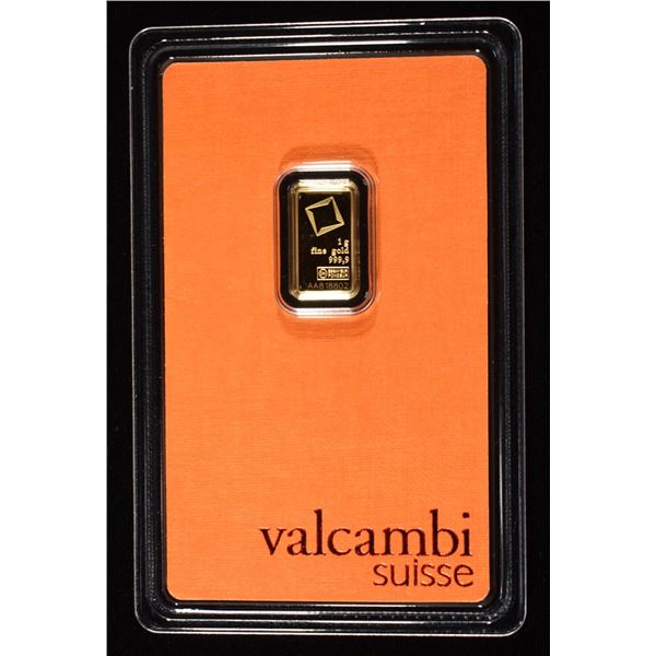 VALCAMBI SUISSE 1G .9999 GOLD BAR