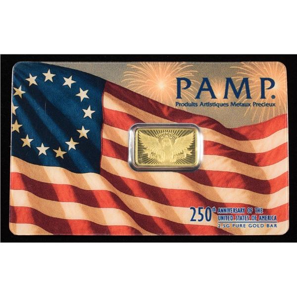 2.5 G PAMP .9999 GOLD BAR