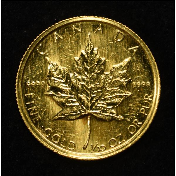 1984 $5 1/10TH OZ  GOLD MAPLE LEAF