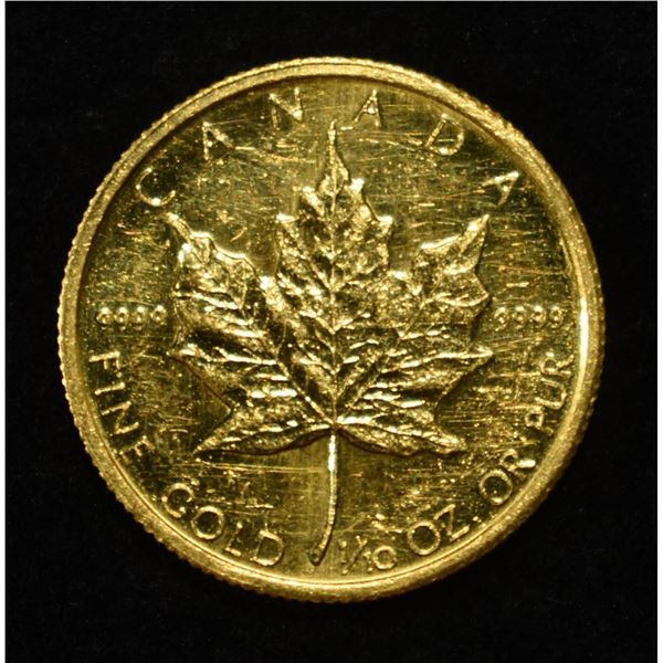 1985 $5 GOLD 1/10TH OZ  MAPLE LEAF