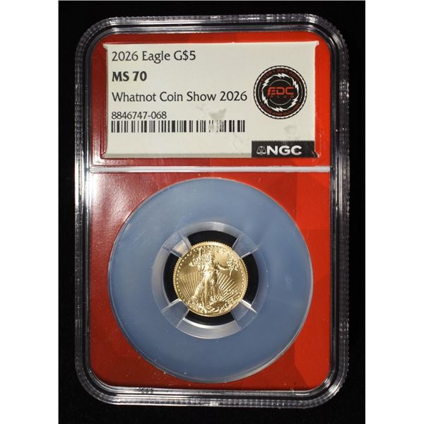 2026 $5 GOLD EAGLE NGC MS70