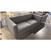 Image 1 : CB2 CLUB GREY FABRIC 2 SEAT SOFA 74"W X 34.3"D X 25"H
