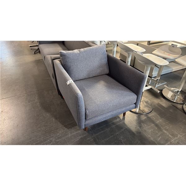 GREY CLUB LOUNGE CHAIR