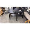 Image 2 : BLACK IKEA BEKANT MODULAR 55" 2-PIECE ROUND CONFERENCE TABLE SET