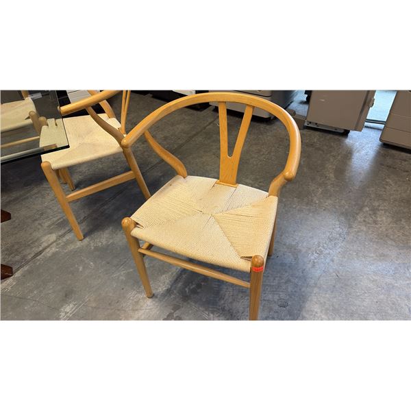 CARL HANSEN & SON CH24 WISHBONE CHAIRS 6 PIECE GROUP HANS J. WEGNER CH24 DESIGN SOLID WOOD FRAME