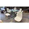 Image 1 : EAMES-STYLE MOLDED SHELL SIDE CHAIRS 6 PIECE GROUP DSW DESIGN MATTE FINISH WOOD LEGS WIRE BRACING