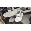 Image 1 : WHITE CONTEMPORARY POLYMER DINING SIDE CHAIRS 4-PCS