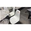 Image 2 : WHITE CONTEMPORARY POLYMER DINING SIDE CHAIRS 4-PCS