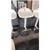 Image 1 : WHITE/CHROME PNEUMATIC SADDLE SEAT BAR STOOL