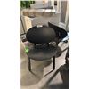 Image 1 : 2 BLACK OAK FRAME SIDE CHAIRS ONE HAS DAMAGED BACK REST