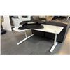 Image 1 : VARI PRO PLUS 36 DESKTOP RISER WITH WHITE ADJUSTABLE-HEIGHT BASE TABLE