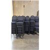 Image 1 : NAVY BLUE FABRIC UPHOLSTERED CHAIRS WITH DARK GRAY METAL FRAMING STACKING CHAIRS ~160PCS