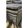 Image 3 : NAVY BLUE FABRIC UPHOLSTERED CHAIRS WITH DARK GRAY METAL FRAMING STACKING CHAIRS ~160PCS